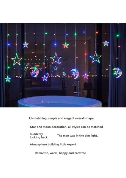 Noel Ayı Yıldız Pencere Peri Işıkları USB ve Pil ile Çalışan Işık Iç Mekan Çocuk ve Yatak Odası Çok Renkli (Yurt Dışından) modelleri