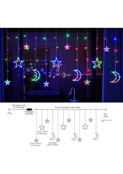 Noel Ayı Yıldız Pencere Peri Işıkları USB ve Pil ile Çalışan Işık Iç Mekan Çocuk ve Yatak Odası Çok Renkli (Yurt Dışından) indirimleri