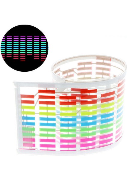 45X11CM Araba Ön Camı LED Sesle Etkinleştirilen Ekolayzer Neon El Işık Müzik Ritmi Flaş Lambası Sticker Kontrol Kutusu ile (Yurt Dışından)