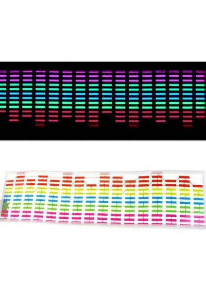 45X11CM Araba Ön Camı LED Sesle Etkinleştirilen Ekolayzer Neon El Işık Müzik Ritmi Flaş Lambası Sticker Kontrol Kutusu ile (Yurt Dışından)