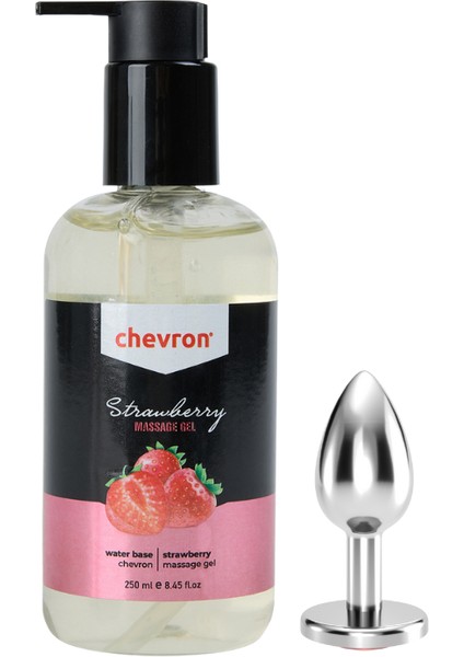 Su Bazlı Çilekli Jel 250 ml ve 7 cm Anal Plug
