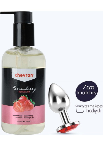 Su Bazlı Çilekli Jel 250 ml ve 7 cm Anal Plug