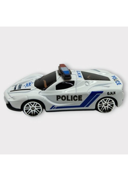 Metal Mini Polis Arabası 8 cm - Polis - 7