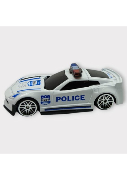 Metal Mini Polis Arabası 8 cm - Polis - 1