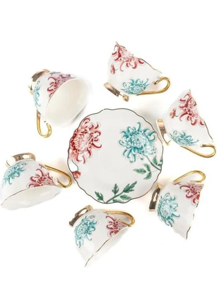 Fleur Beyaz 2'li Türk Kahve Fincan Set 90CC Mutfak Dekorasyon 4 Parça fiyatları