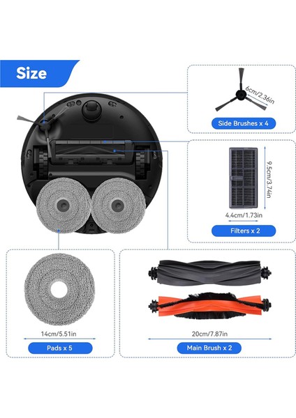 Dreame L30 ULTRA/X30/X30 Ultra Için Yedek Aksesuar Seti (Yurt Dışından) fiyatları
