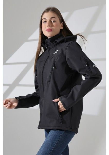 Kadın Su Geçirmez Kumaş Içi Polar Çıkartılabilen Fermuarlı Kapüşon 5 Cepli Boydan Fermuarlı Softjel Mont fırsatları