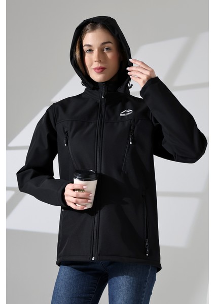 Kadın Su Geçirmez Kumaş Içi Polar Çıkartılabilen Fermuarlı Kapüşon 5 Cepli Boydan Fermuarlı Softjel Mont fiyatları