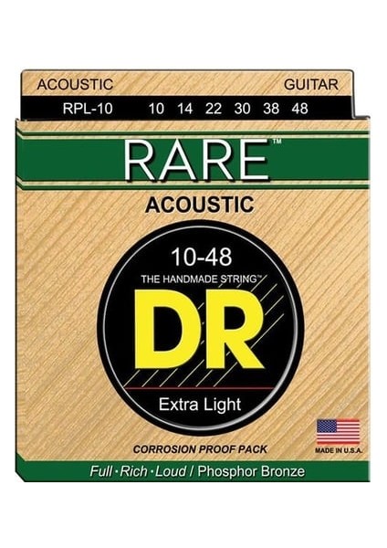 Rare Phosphor Bronze Akustik Gitar 0,10 Takım Tel