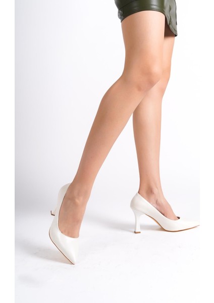Kadın Sedef Kadeh Topuk Sivri Burun Stiletto
