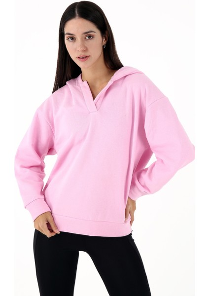 Elegance Kadın Spor Sweatshirt Pembe