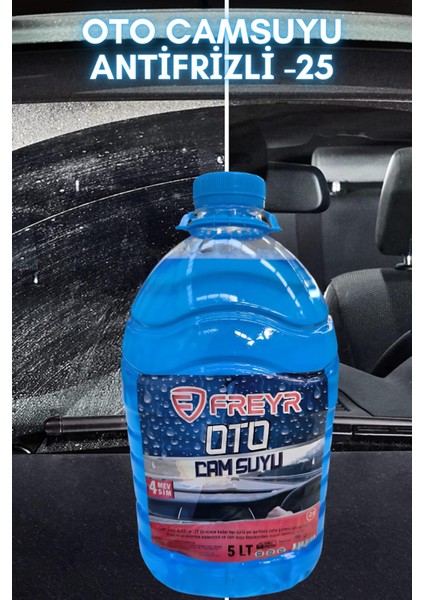 4 Mevsim Antifrizli Şampuanlı Oto Cam Suyu 5lt -25C°