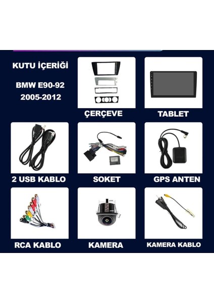 E90 E91 E92 E93 2005-2012 Uyumlu For-x 8-128 GB Android Oem Multimedya Kablosuz Carplay