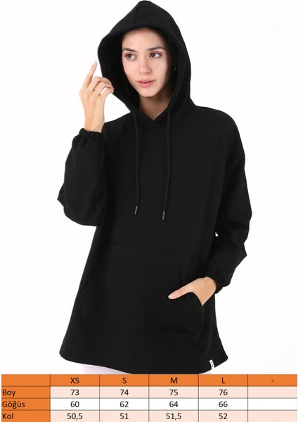 Empress Kadın Kapüşonlu Sweatshirt Siyah