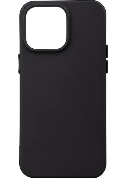 Case 4u Apple iPhone 15 Pro Kılıf Mat Renkli Yumuşak Kalın Sağlam Silikon Kılıf Biye Siyah