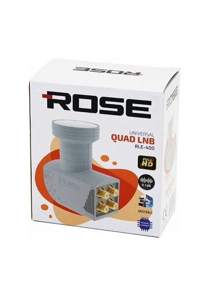 4lü Uydu Lnb Unıversal Quad Full Hd - 3D - 0.1db RLE-400 (4825)