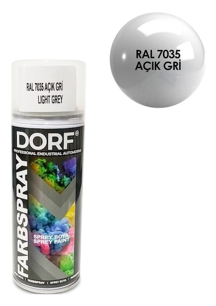Açık Gri Sprey Boya Gri Vernikli Akrilik RAL7035 400ML