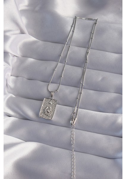 316L Çelik Zincir Gümüş Renk Lazer Işlemeli Göz Figür Tarot Kolye fiyatları