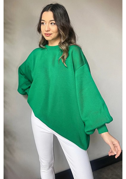 Kadın Oversize Balon Kol Triko Kazak fiyatları