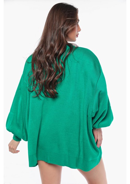 Kadın Oversize Balon Kol Triko Kazak indirimleri