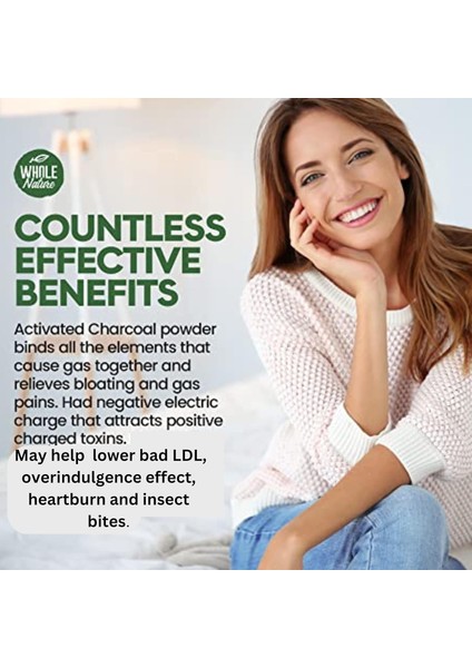 Organic Coconut Activated Charcoal 180 Capsules