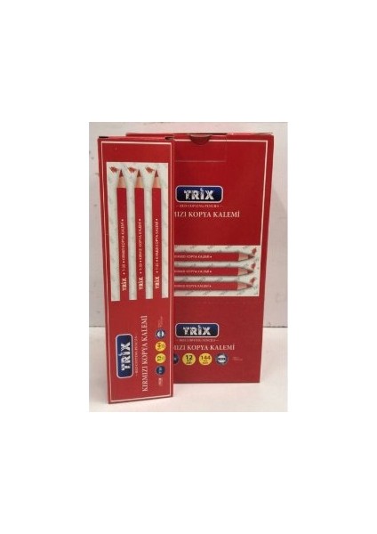 Trix Kırmızı Kopya Kalemi 12'li