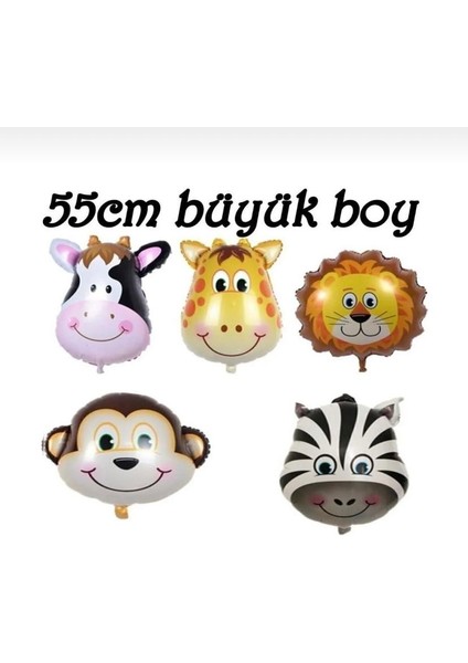 Safari Konsepti Doğum Günü Hayvan Folyo Balon Seti