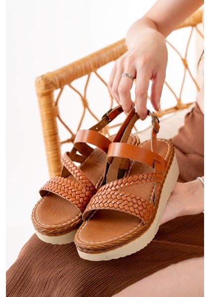 730-152 Taba Ortopedik Deri Dolgu Kadın Sandalet fiyatları