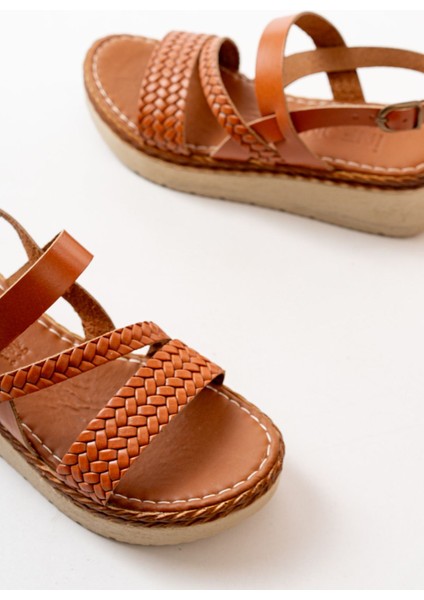 730-152 Taba Ortopedik Deri Dolgu Kadın Sandalet fırsatları