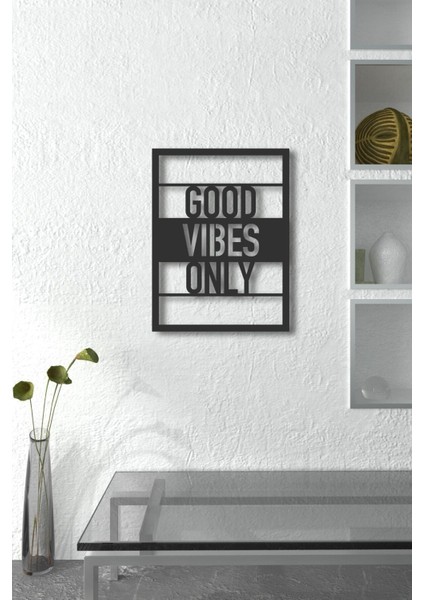 Good Vibes Only Ahşap Dekor Duvar Yazısı