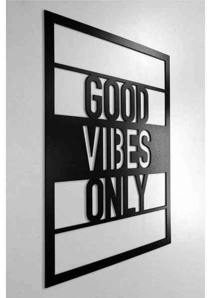 Good Vibes Only Ahşap Dekor Duvar Yazısı