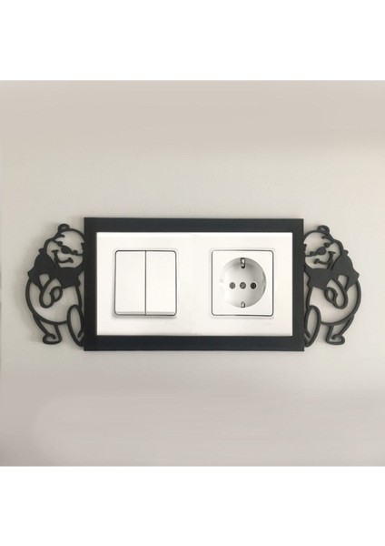 Winidi Pooh 2'li Priz Çerçevesi