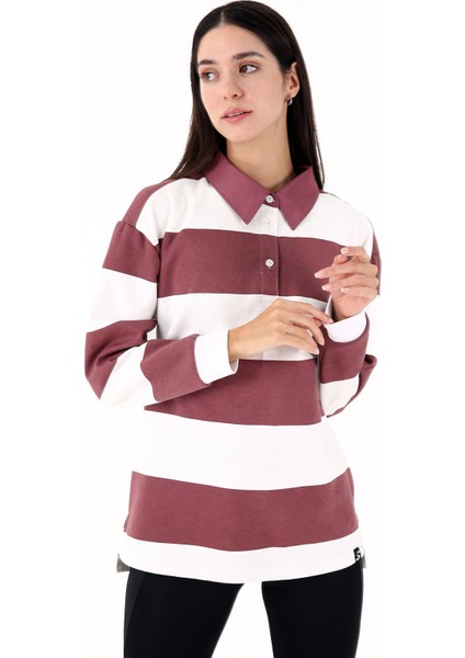 Luxe Kadın Casual Sweatshirt Bordo
