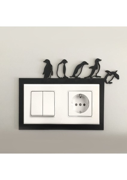 Priz Çerçevesi 2'li Penguenler