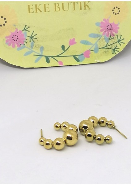 Çelik Sıra Toplu Çivili Küpe Altın fiyatları