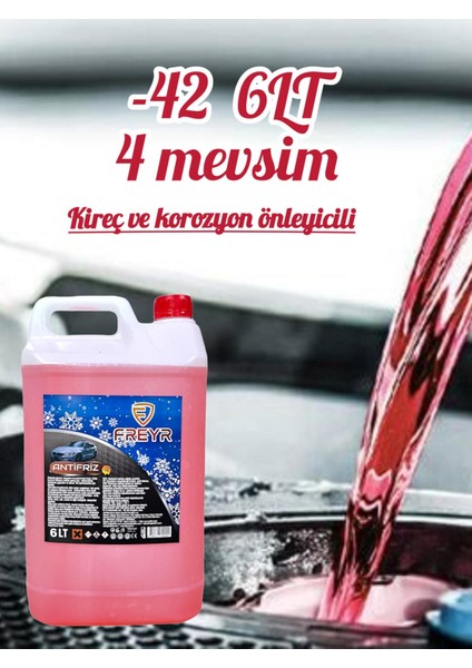 4 Mevsim -42 Kırmızı Antifriz 6lt (Üretim Tarihi 2024)
