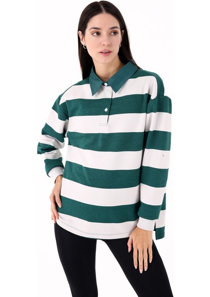 Luxe Kadın Casual Sweatshirt Yeşil