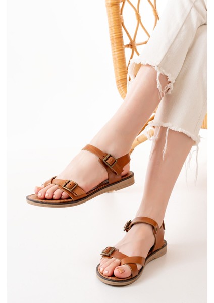 205-091 Taba Ortopedik Deri Kadın Sandalet fiyatları