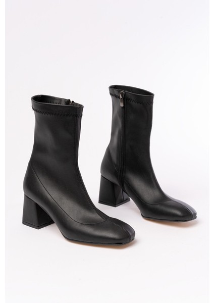 HC-2700 Siyah Streç Topuklu Fermuarlı Günlük Kadın Bot fırsatları