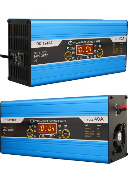 12 Volt Max 40 Amper Digital Ekranlı Akıllı Akü Şarj Cihazı (4886)
