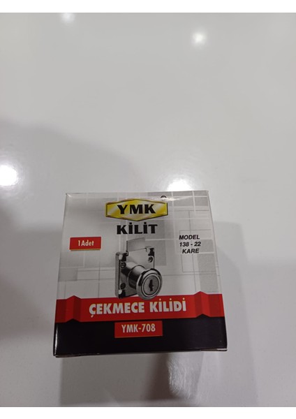 Kare Çekmece Kilidi Krom Anahtar