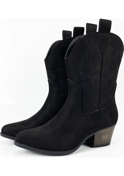 Kadın Siyah Su Geçirmez Içi Sıcak Astar Kovboy Modeli Bot fiyatları
