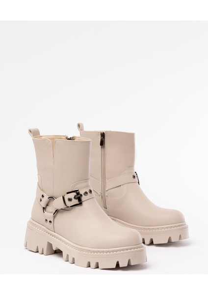 868-2015 Bej Fermuarlı Günlük Kadın Bot fırsatları