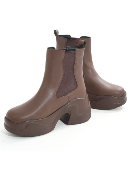 FZ-2400 Kahverengi Yüksek Tabanlı Lastikli Günlük Kadın Bot fırsatları