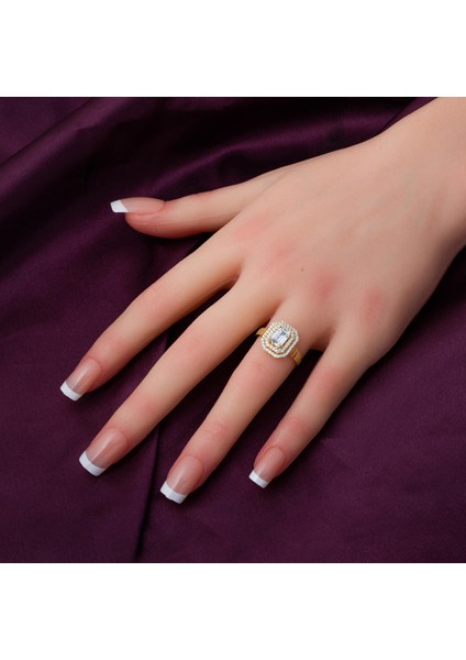 Baget Taşlı Altın Kadın Yüzük 14 Ayar fiyatları