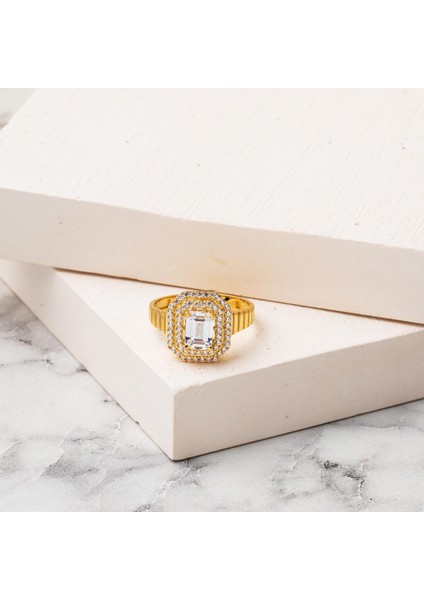 Baget Taşlı Altın Kadın Yüzük 14 Ayar fırsatları