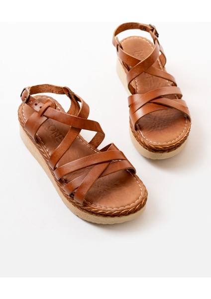 730-153 Taba Ortopedik Deri Dolgu Kadın Sandalet fırsatları