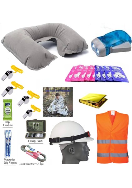 Deprem Çantası 208 Parça 84 Çeşit Tam Kapsamlı 4 Kişilik Aile Deprem Çantası indirimleri