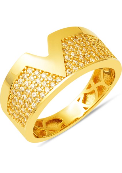 Ve Model Altın Yüzük 14 Ayar