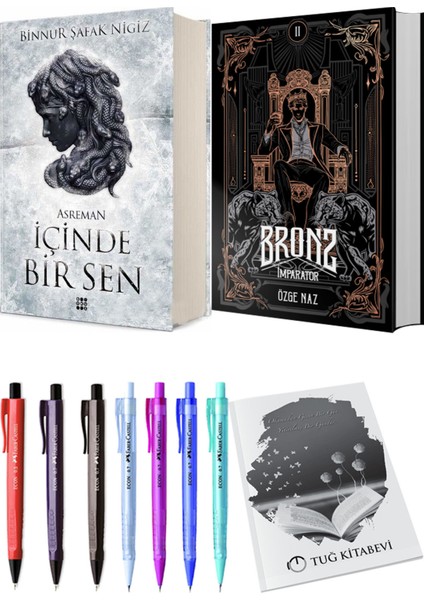 Bronz 2 Imparator Ciltli ve Içinde Bir Sen 2 Asreman Ciltli Binnur Şafak Nigiz 2li Set